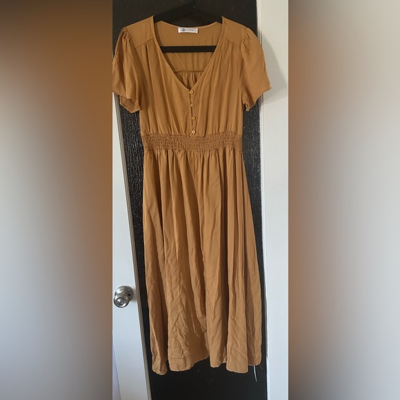New with tags Cupshe mustard yellow dress - Picture 1 of 2